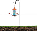 XDW-GIFTS Bird Feeder Pole for Outdoor, 45 Inch Shepherds Hooks Heavy Duty Garden Pole for Hanging Plant Basket, Solar Light Lanterns, Garden Plant Hanger Stands with 5 Base Prongs by GreenHaven Gardens