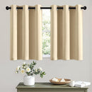 MIULEE Short Curtains for Windows - Cream Beige Blackout Half Window Curtains Thermal Insulated Privacy Drapes for Kitchen Bedroom Bathroom Grommet Top Small Basement Tiers W40 x L36 Inch 2 Panels by TinyTreasures Baby Boutique