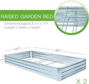 Galvanized Raised Garden Beds for Vegetables Large Metal Planter Box Steel Kit Flower Herb (8 x 4 x 1 ft * 2 Pack, Galvanized) by GreenHaven Gardens