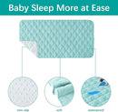 Waterproof Crib Mattress Protector Pad Cover 28" x 52", Anti Slip & Absorbent Waterproof Bed Pads for Standard Crib/Toddler Bed Quilted Machine Washable (Quilted Improved Thickness) Aqua by TinyTreasures Baby Boutique