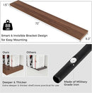 Floating Shelves for Wall, Large Wall Mounted Shelves with Invisible Brackets, Long Wood Floating Shelf for Living Room, Bedroom, Kitchen, (Walnut, 72" W x 9" D x 1.5" H) by TinyTreasures Baby Boutique