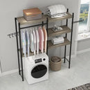 Double Row Over Washer and Dryer Storage Shelves, Laundry Room Organization and Storage, Heavy Duty Laundry Room Shelves, with Adjustable Height, 5-Tier by CozyNest Decor