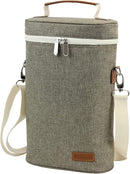 ZORMY 2 Bottle Insulated Wine Carrier Bag for Travel, Wine Carrier Tote Cooler Bag with Shoulder Strap & Corkscrew Opener, Perfect Wine Lover's Gift, Great for Picnics and Outdoor Entertaining by TinyTreasures Baby Boutique