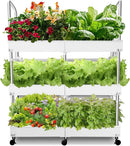Large 3-Tier Indoor Hydroponics System Kit with Grow Lights, Double Water Pump Indoor Garden, and 72 Large Pods for Vegetables Herbs Microgreens by GreenHaven Gardens