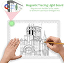 KOBAIBAN A4 Magnetic Light Pad with Bag, Rechargeable Diamond Art Light Board with Side Physical Buttons, 3 Color Light Modes Super Bright Light Table Light Box for Tracing, Drawing, Sketching (White) by TinyTreasures Baby Boutique