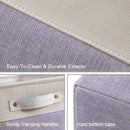 DECOMOMO Storage Bins Fabric Storage Baskets for Shelves, Linen Closet Organization Toys Nursery (Purple and White, Large - 3 Pack) by CozyNest Decor