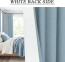 Extra Long Blackout Light Blue Curtains for Living Room 108 Inch Length Insulating Sound Proof Wide Drape for Window Treatments Curtain for Patio Sliding Glass Doors Doorway Hallway 2 Panel Stone Blue by CozyNest Decor