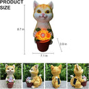 YODY Solar Garden Statues Outdoor Decor- Yard Decorations for Patio, Balcony, Backyard, Lawn Ornaments - Cat Statue with Flower Pot- Unique Cat Lover Gifts for Mom, Grandma, Women by CozyNest Decor