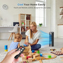 Tower Fan Bladeless with 3 Speeds, 4 Mode [AI, Normal, Natural, Sleep], Table Fan 80° Oscillation, Touch Screen + Remote Control, 12H Timer, 13" Desk Fan for Bedroom Home Office Desktop-Black by CozyNest Decor