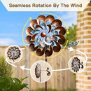 Wind Spinner Outdoor Garden Decor, Wind Spinners for Yard and Garden, 84 inch Copper Wind Sculptures & Spinners, Windmill for Yard Decorations - Larger Spinners by CozyNest Decor