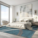 Rugshop Modern Wavy Circles Design Area Rug 10' x 14' Blue by TinyTreasures Baby Boutique