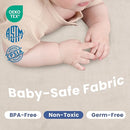 Baby Play Mat for Floor,1.3" Thick Elasti-Foam 74×50 Playpen Mat for Toddlers Infant Kids,Water-Repellent Soft Coral Velvet for Tummy Time, Non-Slip Backing for Crawling,Tatami Style(Beige) by TinyTreasures Baby Boutique