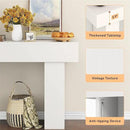 63 Inch Long Console Table for Entryway, Farmhouse Wood Rectangular Sofa Table Behind Couch Table, Narrow Entryway Table for Living Room, Entrance, Hallway, Foyer, Easy Assembly (Classic White) by CozyNest Decor