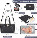 ITIEZY Diaper Bag Tote for Baby - Large Mommy Bag with Portable Changing Pad Pacifier Case, Hospital Bags Travel Baby Bag by TinyTreasures Baby Boutique