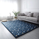 Loartee Coral Velvet Area Rug - 1" Thick Memory Foam Baby Play Mat, Washable Toddler Carpet, Home Decor for Living Room, Nursery, Kids Bedroom, Starry Blue, 5'11"x6'7" by TinyTreasures Baby Boutique