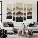 IOWER Large Macrame Wall Hanging Mountain Handmade Brown Dip-Dyed Boho Wall Decor 5Pcs Art Wall Decor for Bedroom Living Room Fiber Art Tapestry by CozyNest Decor