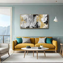YJYart Line Art Wall Decor Black and Gold Wall Artwork 20"x40" Canvas Wall Art for Living Room Kitchen Wall Picture Ready to Hang by CozyNest Decor