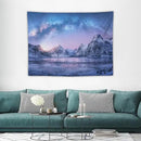 HZOHNAGO Mountain Tapestry Aurora Snow Mountain Sunset Pattern Printed Wall Tapestry Wall Hanging for Bedroom Living Room Dorm 40" W x 30" H by CozyNest Decor