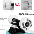 WhiteFang Skateboards for Beginners, Complete Skateboard 31 x 7.88, 7 Layer Canadian Maple Double Kick Concave Standard and Tricks Skateboards for Kids and Beginners by TinyTreasures Baby Boutique