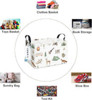 Rectangular Folding Laundry Basket,waterproof Canvas Basket,gift basket,Suitable for children's room,Office,Clothes,Toys Storage(Outdoor adventure) by TinyTreasures Baby Boutique