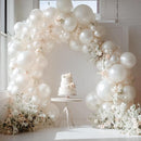 RUBFAC 129pcs Pearl White Balloons Different Sizes 18 12 10 5 Inch for Garland Arch Kit, Latex Balloon for Wedding Engagement Anniversary Bridal Baby Shower Birthday Party Decoration by TinyTreasures Baby Boutique