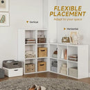 4 Cube Book Shelf - High-Strength Steel Cube Storage Organizer with Open Display Shelves for Living Room by CozyNest Decor