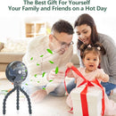 snawowo Mini Handheld Personal Portable Fan, Baby Stroller Fan, Car Seat USB or Battery Powered, with Flexible Tripod Clip on Student Bed Desk Bike Crib Treadmill Camping Traveling(Dark Blue) by TinyTreasures Baby Boutique