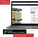 DWËLLZA KITCHEN Airtight Food Storage Containers - Pantry Snacks Kitchen Container, Baking Supplies, 4LB Sugar & Flour Canister - 4 Pc Set All Same Size - Clear Plastic BPA-Free - Keeps Fresh & Dry by CozyNest Decor