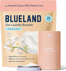 BLUELAND Oxi Laundry Booster Powder with Tin, Starter Set, Clear Skies Scent, 25 Loads, 17.6 oz, Plastic-Free, Eco Friendly, Oxy Cleaner, Stain Remover by TinyTreasures Baby Boutique