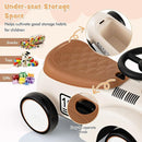 HONEY JOY Ride On Push Car, Outdoor Toddler Riding Toys w/Steering Wheel, Horn & Storage, Foot-to-Floor Sliding Car, No Batteries, Retro Baby Ride On Toys for Boys and Girls (White) by TinyTreasures Baby Boutique