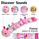 Sumobaby Infant Baby Musical Stuffed Animal Activity Soft Toys with Multi-Sensory Crinkle, Rattle and Textures, for Tummy Time Newborn 0-3-6-12 Months Girls, Caterpillar, Pink by TinyTreasures Baby Boutique