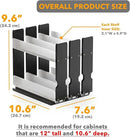 SpaceAid Bamboo Pull Out Spice Rack Organizer for Cabinet, Heavy Duty Slide Out Seasoning Kitchen Pantry Sliding Vertical Organization, 7.6" Wide, 3 Drawers(2" Wide), 2-Tier, Black by CozyNest Decor