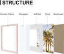 Vittanly 12x12 Picture Frames Set of 9, Shatter Resistant Plexiglass, Display 8x8 Pictures with Mat or 12x12 without Mat, Photo Frames for Wall Mount, Engineered Wood, Rustic Pink by CozyNest Decor