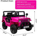 Ride on Truck Car, 12V Electric Ride on Car with Remote Control, MP3, LED Lights, Suspension System, Double Doors, Safety Belt, Ride-on Toy for Kids Aged 3-8 Years by TinyTreasures Baby Boutique