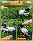 20" Hedge Trimmer Cordless,Electric Bush Trimmer with 2 Pack Rechargeable Batteries,Lightweight Hedge Trimmers,3000RPM 180°Rotatable Head,3/4" Blade Gap by GreenHaven Gardens