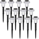Solar Lights Outdoor 12 Pack Pathway Lights 6000K LED Waterproof Cold White Mushroom Shape for Garden Driveway Walkway Landscape Path Lawn Yard Decor by CozyNest Decor