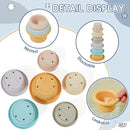 Bath Toys, 21PCS | Montessori Toys for Babies with Shapes for Sorting Play & Stacking Cups | Bath Boats & Spoon with Storage Container | Educational & Mold Free Bathtub Water Toys for Toddler Gifts by TinyTreasures Baby Boutique