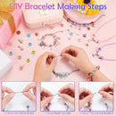 Girls Charm Bracelet Making Kit with Jewelry Box for Kids Charm Beads for Jewelry Making DIY Bracelet Craft Kit for Girls Age 8-12 Birthday Gifts Valentine Christmas by TinyTreasures Baby Boutique