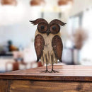 E-View Rustic Owl Figurine - Wood & Iron - Collectible - Home Decor - Brown by CozyNest Decor