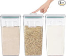 Pop Containers with Lids - Stackable Airtight Food Storage, Kitchen Pantry Storage Containers for Snacks Candy Salt Herbs Spices BPA-Free (3300ML*3) by CozyNest Decor