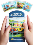 16-Piece Rotating Puzzles for Kids 4-6, Toddlers Puzzles 2-4, Road Trip, Airplane Activities Game, Travel Toys - Brain Teaser, Fine Motor Skills, Birthday Gifts Boys & Girls - Transportation by TinyTreasures Baby Boutique