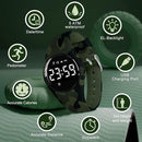 Kids Watches for Girls Boys Digital Sport Watch with Step Counter Pedometer Vibration Alarm Clock, No App Waterproof Fitness Tracker Kids Watch Boys Girls Teens Students Ages 5-16 by TinyTreasures Baby Boutique