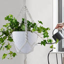 WOUSIWER 10 inch Self Watering Planters, 2 Pack Large Plastic Plant Pots with Deep Reservior and High Drainage Holes for Indoor Outdoor Plants and Flowers, Speckled White by GreenHaven Gardens