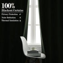 Extra Wide 100% Blackout Linen Textured Curtains - Room Dividers, W150 x L108 (1 Panel), Pinch Pleat Drapes for Living Room, Full Light Block Out Drapery for Sliding Door, Fog Green by CozyNest Decor