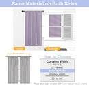 Simplebrand Ava Lilac Short Blackout Curtains for Bedroom 45 Inches Long 2 Panels Set, Solid Thermal Insulated, Energy Saving Window Treatment Curtains Blackout Drapes, W40 x L45 Inch, Lilac by TinyTreasures Baby Boutique