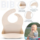 All In One Silicone Feeding Set - Safe for 6-12 Months - Non-Toxic Baby Led Weaning Supplies - Toddler Self Feeding Utensils - BPA-Free - Mess Free Essentials by TinyTreasures Baby Boutique