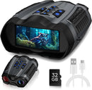 Night Vision Goggles, 4K Binoculars with Camera, 3.5" HD Display and 32GB TF Card, 9 Gear Night Vision, 10X Digital Zoom, 4000mAh Battery Nightvision by TinyTreasures Baby Boutique