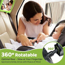 2-in-1 Baby Car Mirror with Lights & Soft Sounds, Cry Detector, Clear Night View, 360° Rotation, Shatterproof, Rear Facing Baby Car Seat Mirror with Remote Control, Perfect Baby Shower Gifts (Green) by TinyTreasures Baby Boutique