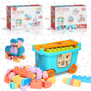 Large Particle Soft Building Block Toys with Storage Box with pull rods for Toddler Aged 18 Months to 6 Years old.Preschool Toys Suitable for Kindergarten, Parent-child Interaction etc(81P) by TinyTreasures Baby Boutique