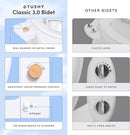 TUSHY Classic 3.0 Bidet Seat Attachment - A Non-Electric Self Cleaning Water Sprayer with Adjustable Water Pressure Nozzle, Angle Control & Easy Home Installation (Biscuit/Platinum) by CozyNest Decor